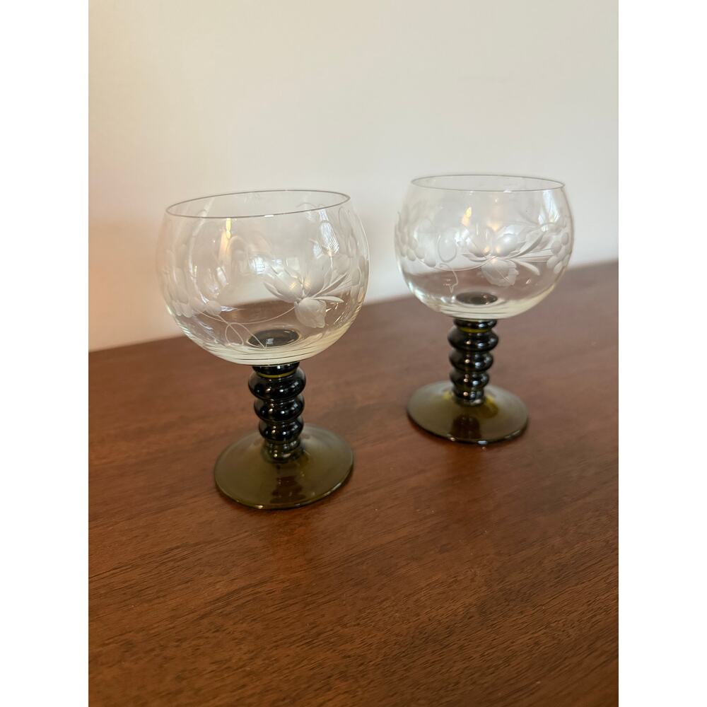 Vintage Roemer (Römer) Rhine wine glasses,